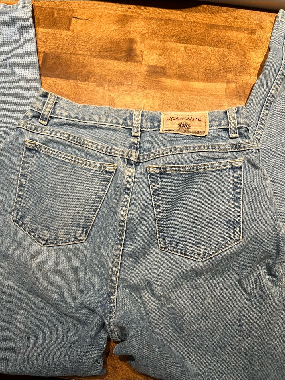 St. John's Bay Light Blue Denim Jeans with Contrast Stitching
